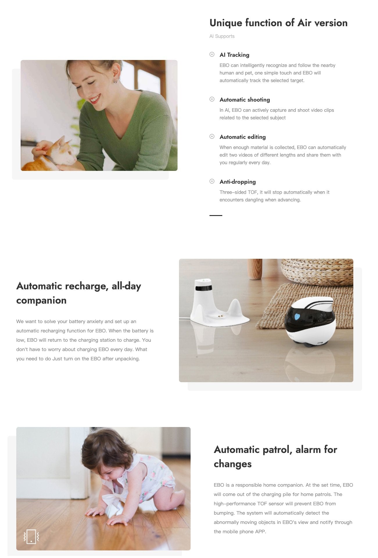EBO AIR | Full house mobile monitoring | Remotely connects with your loved ones
