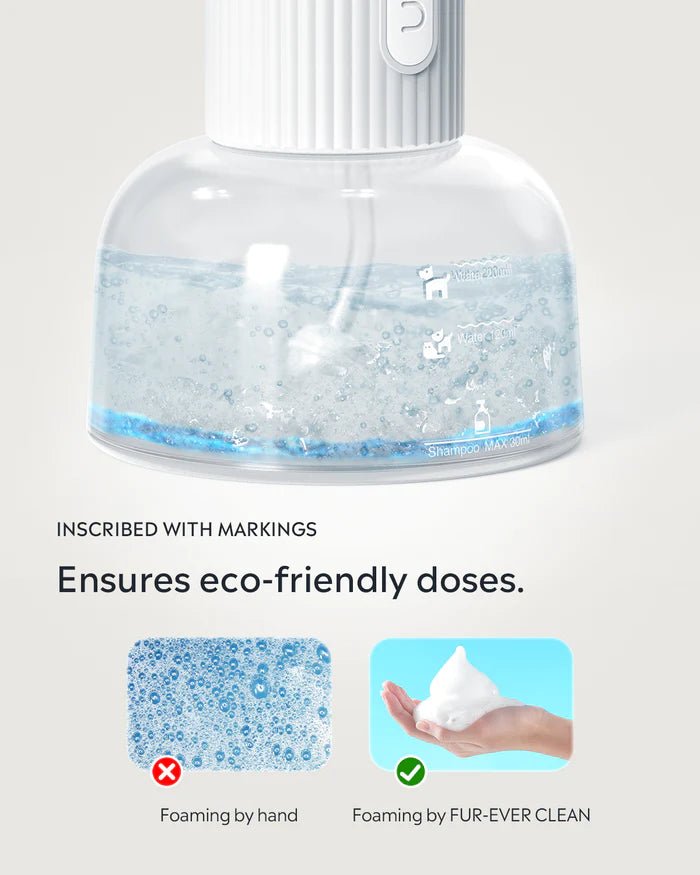 Uah Pet FUR-EVER CLEAN Automatic Foaming Soap Dispenser and Dog Bath Brush