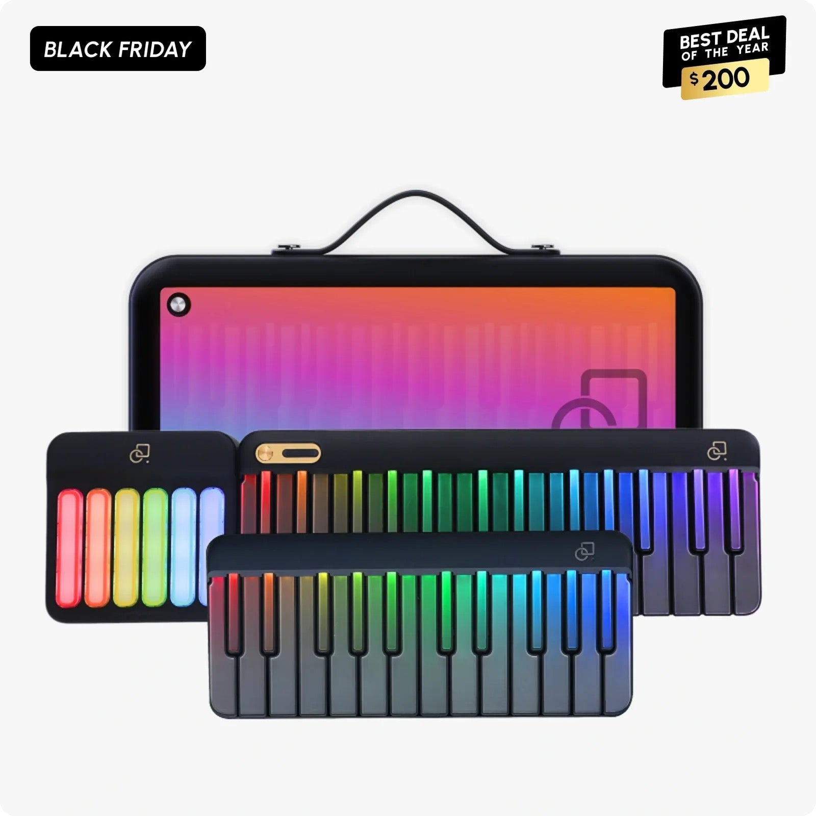 POPUPIANO スマートアクティブキーボード ブラック 音乐密码 PopuPiano Smart Keyboard – Xiaomi Crowdfunding