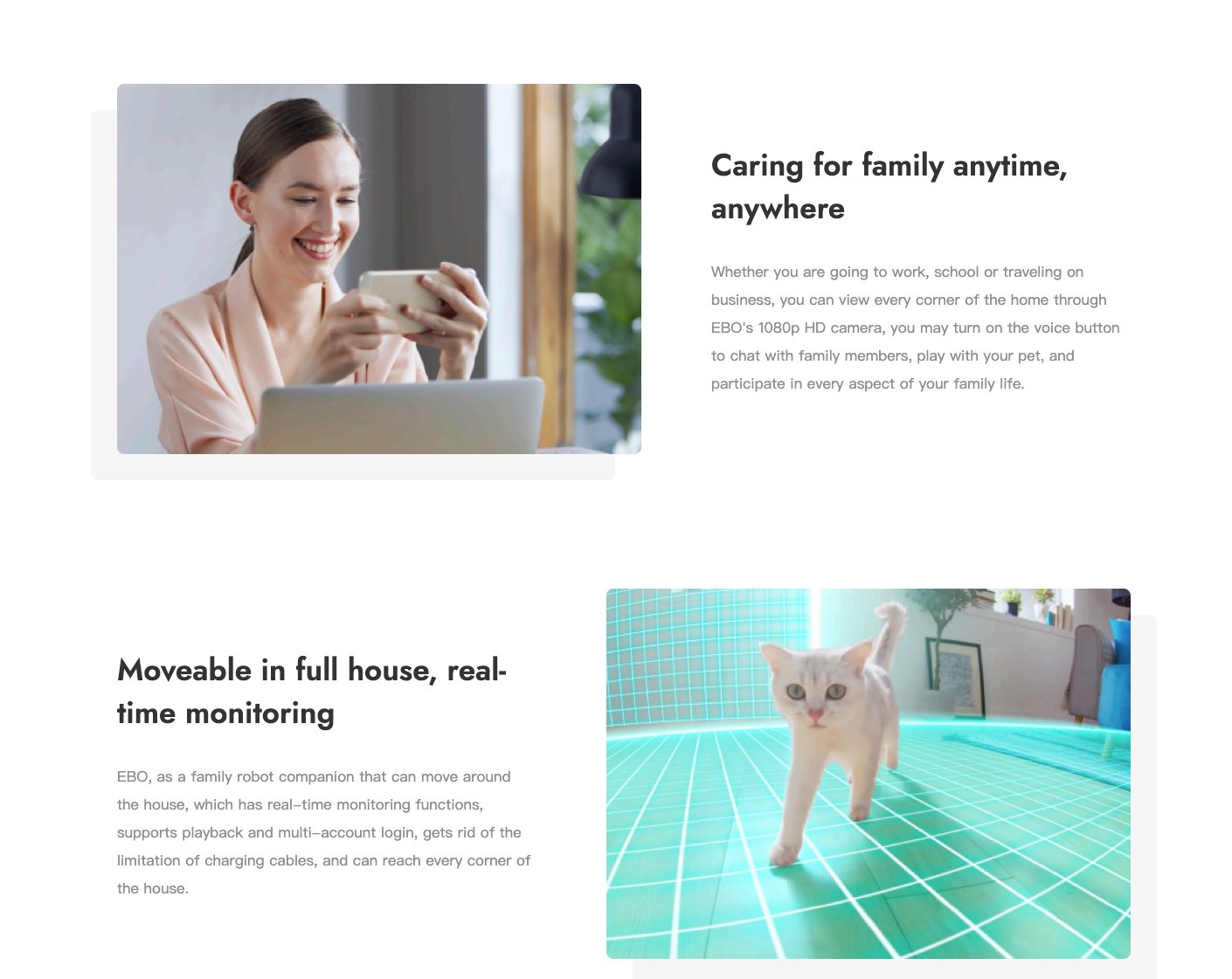 EBO AIR | Full house mobile monitoring | Remotely connects with your loved ones