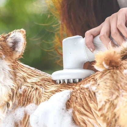 Uah Pet FUR-EVER CLEAN Automatic Foaming Soap Dispenser and Dog Bath Brush
